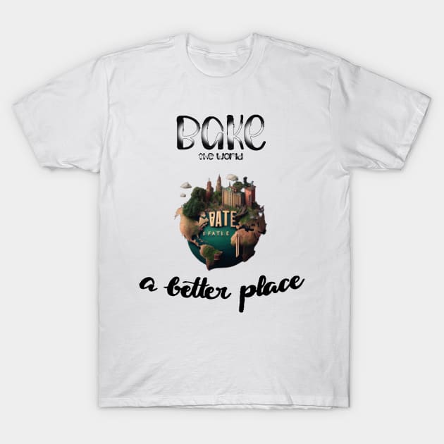 You Bake The World A Better Place T-Shirt by TOMOBIRI